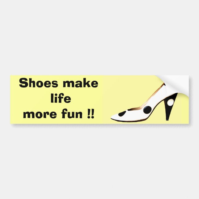 For Females Who Love  Shoes Bumper Sticker (Front)
