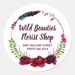 Red FRESH FLOWERS This Way Up Labels Stickers Garden Florist 100x75mm TWU-160 
