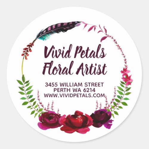 For Florist Floral Artist Classic Round Sticker