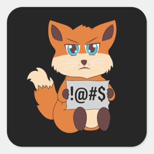 For Fox Sake and What the Fox Square Sticker