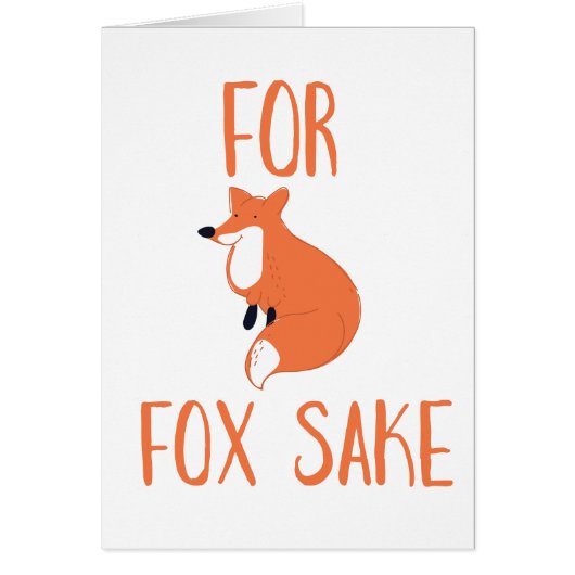 For Fox Sake Cards (Front)