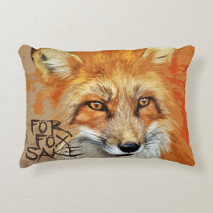 For Fox Sake Design Decorative Pillow
