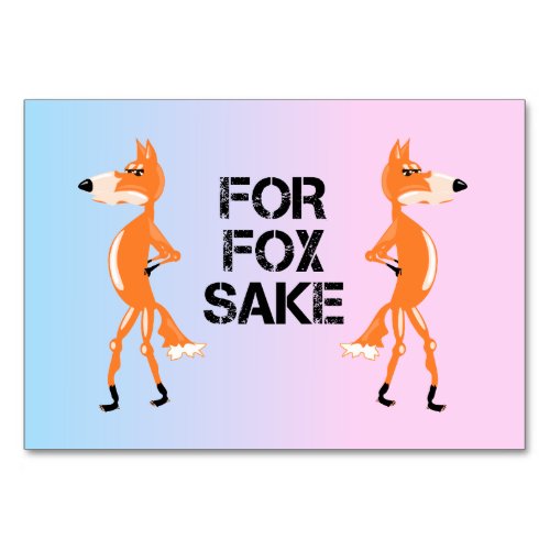 For Fox Sake Foxes Having a Disagreement Table Number