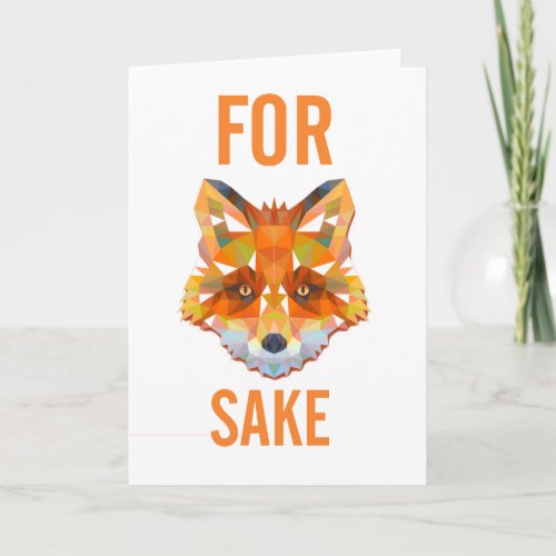 For Fox Sake Funny Holiday Card