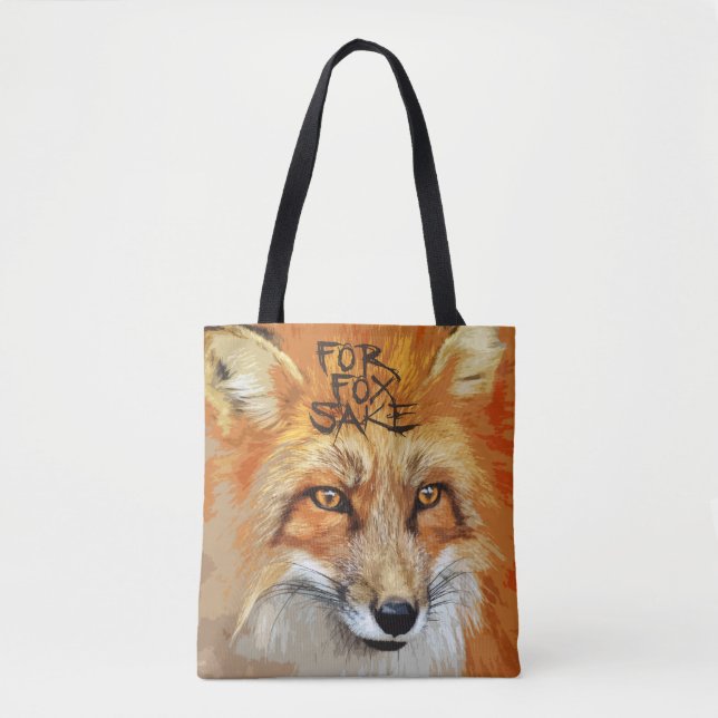 For Fox Sake Image Tote Bag (Front)