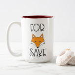 For Fox Sake Two-tone Coffee Mug at Zazzle