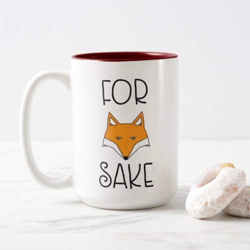 For Fox Sake Two_Tone Coffee Mug