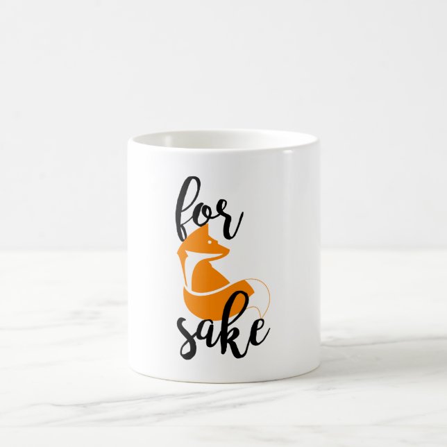 For Fox Sake - White 11 oz Classic Mug (Center)