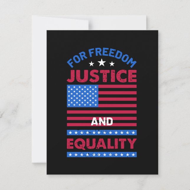 For Freedom, Justice and Equality Holiday Card (Front)