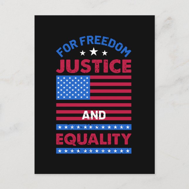 For Freedom, Justice and Equality Postcard (Front)