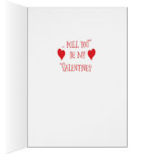 For Friend Moustache Valentine's Day Red Hearts (Inside (Right))