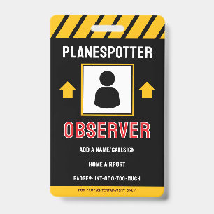 For Fun Planespotter Badge