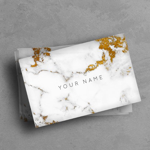 For Gaayu Golden White Gray Marble Vip Business Card