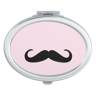 For Girls | Moustache | Pocket level Oval Makeup Mirror