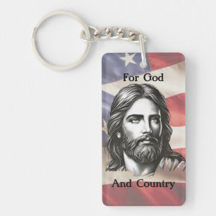 For God And Country Keychain