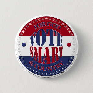 For God and Country Vote Smart Button