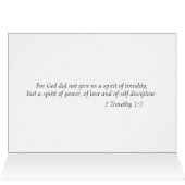 "For God did not give us a spirit of timidity" (Inside Horizontal (Top))