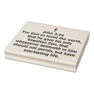 For God loves the world John 3:16  Rubber Stamp