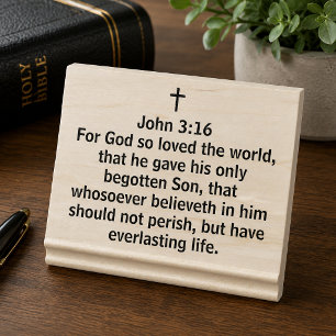 For God loves the world John 3:16 Rubber Stamp