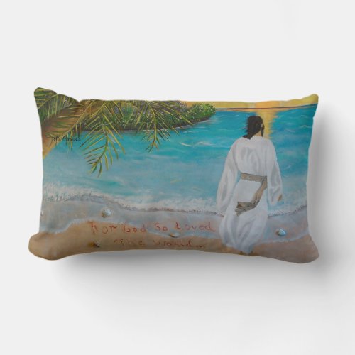 For God So Loved The World 13 x 21 Pillow