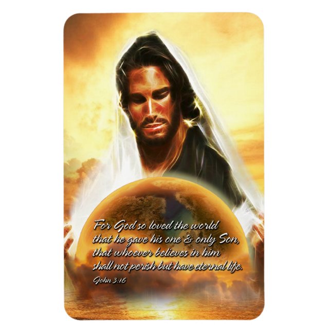 For God so loved the world 2 Premium Magnet (Vertical)