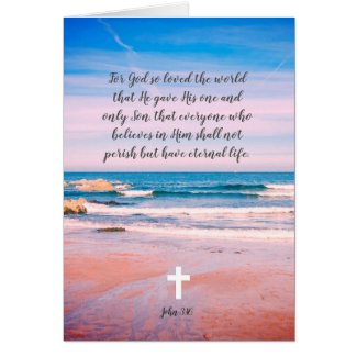 For God so loved the world, Christian card