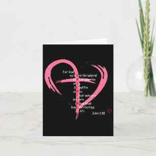 For God So Loved The World Christian Valentines Da Card