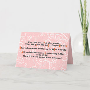 For God so loVed the world, - Cust... - Customized Card