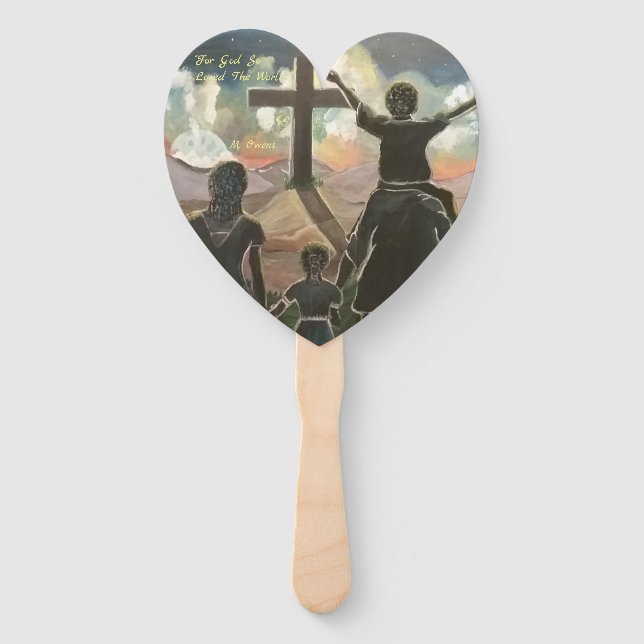 For God So Loved The World Hand Fan (Front)