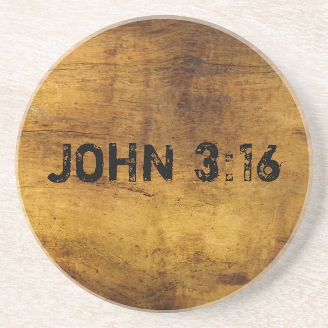 For God So Loved the World...John 3:16 Drink Coaster (Front)