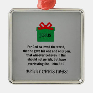 For God so loved the world... Metal Ornament