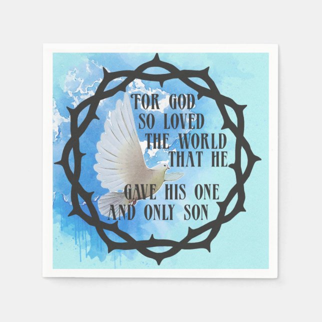 For God So Loved the World Napkins (Front)