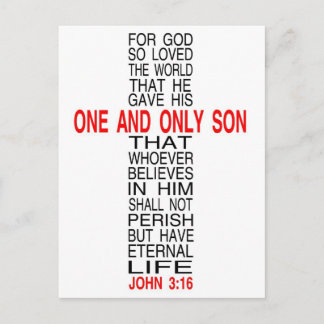 For God So Loved The World postcard