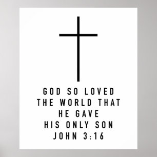 For God So Loved The World Scripture Poster
