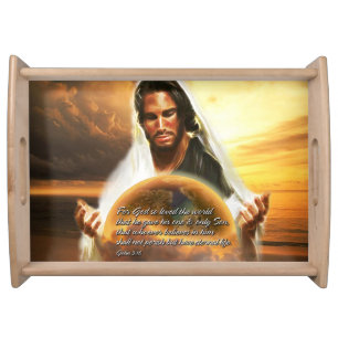 For God So Loved the World Serving Tray