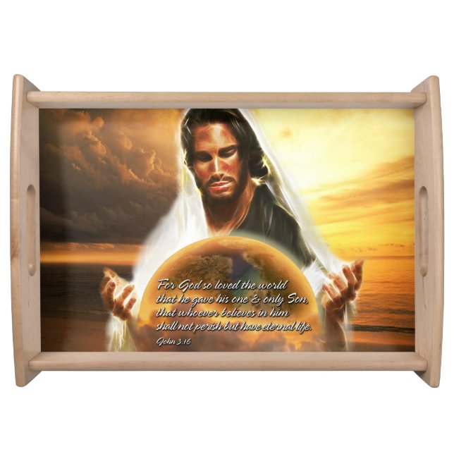 For God So Loved the World Serving Tray (Front)