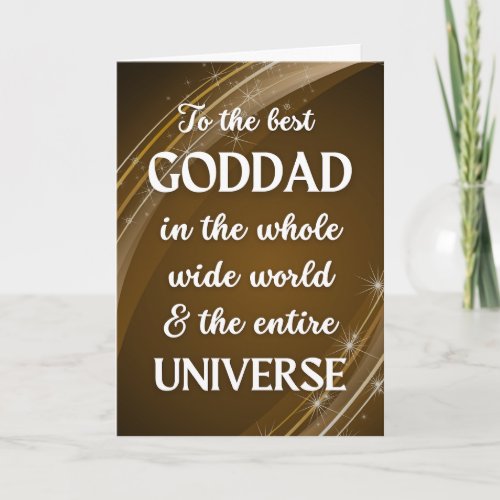 For Goddad Fathers Day Universe Theme Card