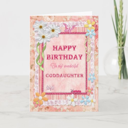 For Goddaughter craft birthday card