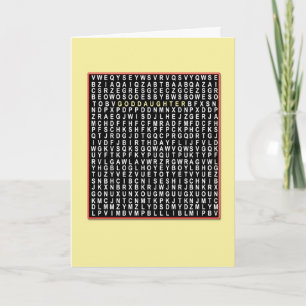 For goddaughter, Wordsearch birthday card