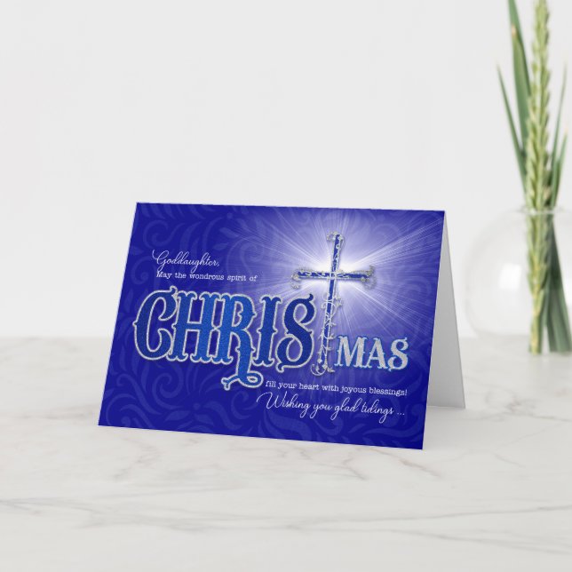 for Goddaugther Religious Christmas Christian Holiday Card (Front)