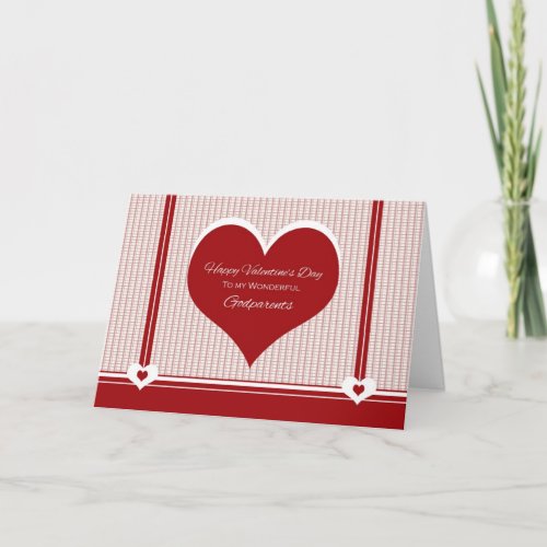 for Godparents Valentines Day Hearts Card