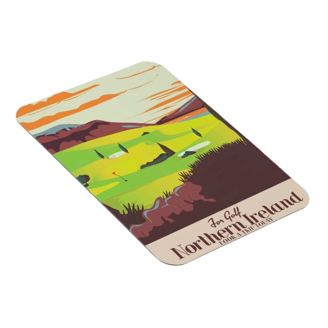 'For Golf' Northern Ireland Travel poster Magnet (Right Side)