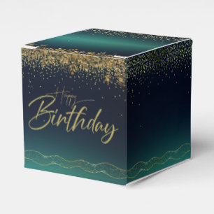 for gradient turquoise favor boxes