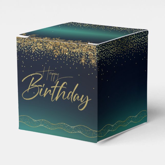 for gradient turquoise favor boxes (Front Side)