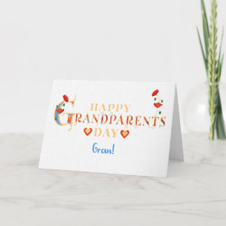 For Gran Grandparents Day with Red Poppies Card