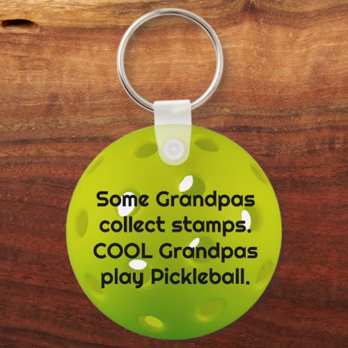 For Grandad Green realistic pickleball  Keychain