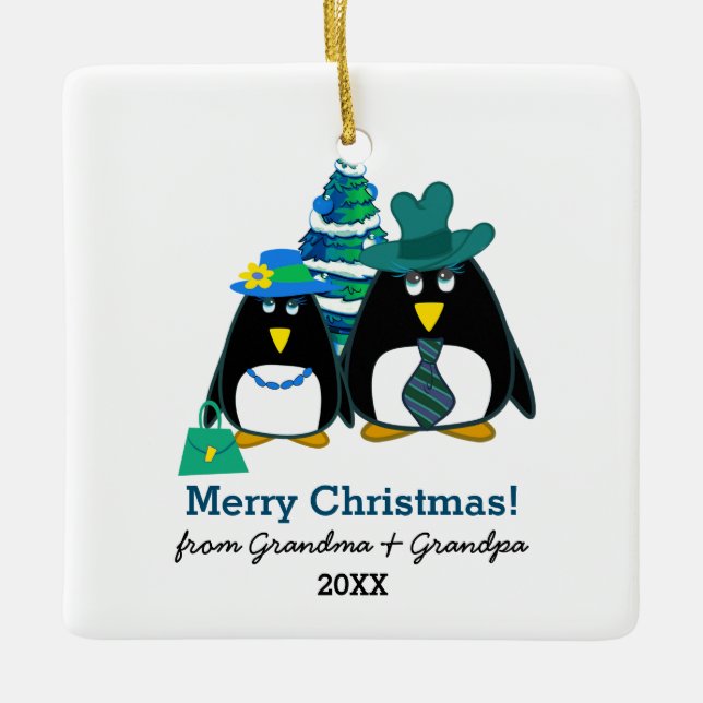 For Grandchildren at Christmas Custom Ornaments (Front)