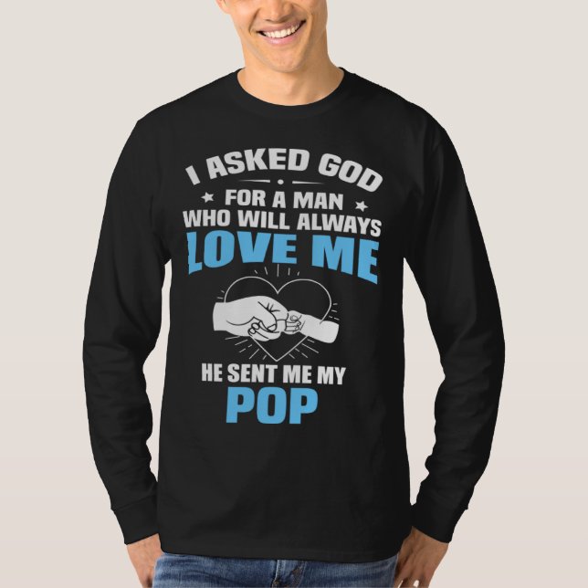 For Granddaughter Grandson From Pop T-Shirt (Front)
