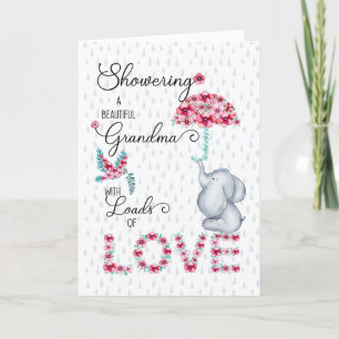 for Grandma Mother's Day Showering You with Love Holiday Card