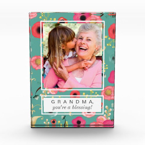 For Grandma on Mothers Day Custom Photo Block